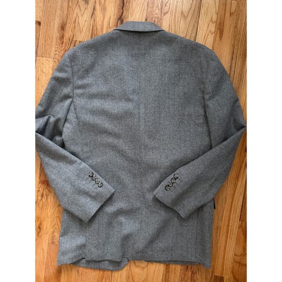 Brooks Brothers Tweed Wool Sportcoat blazer gray herringbone 40R Italy - Picture 4 of 4